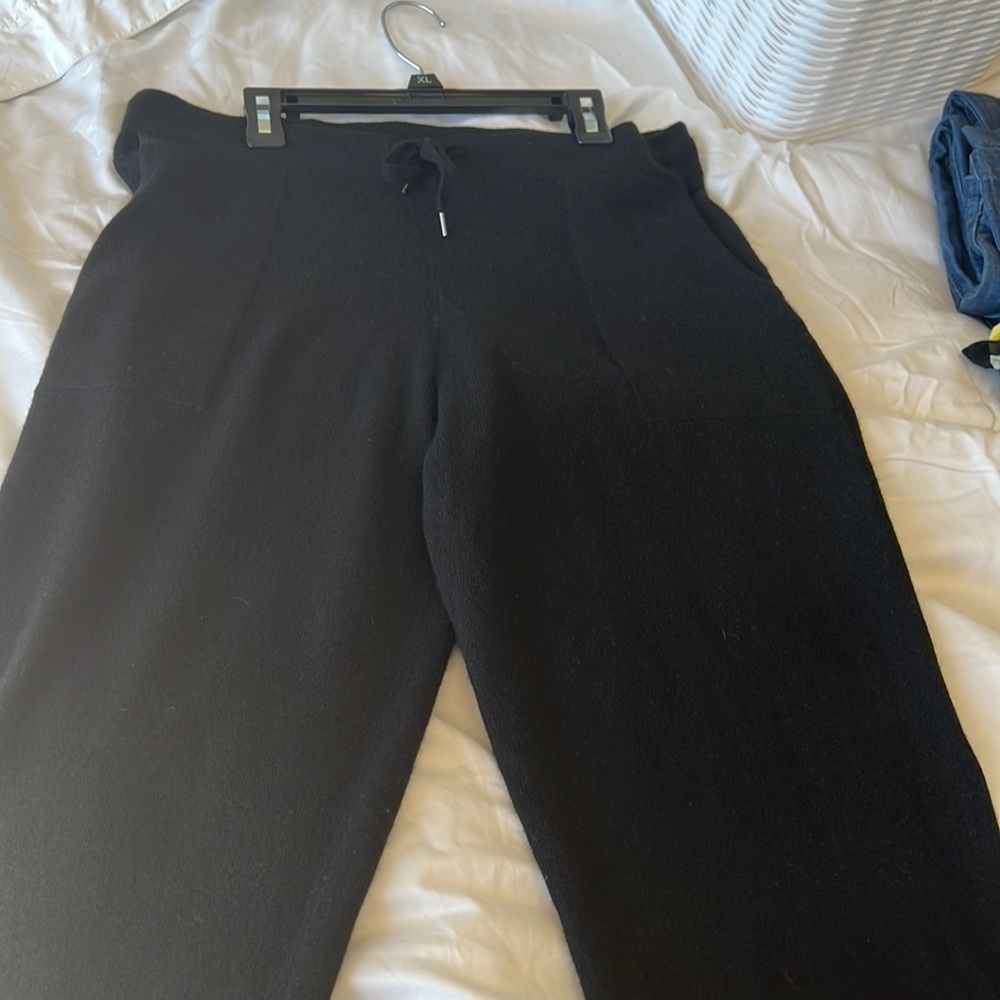 Black 100% cashmere pants. No tag but never worn.